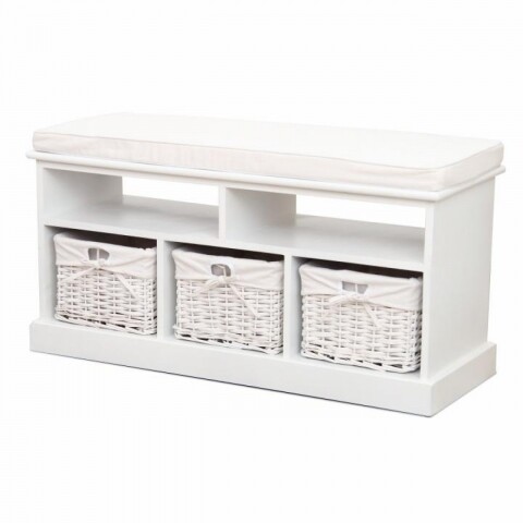 Bancheta cu 3 rafturi si 2 polite Rafaello, 95x49x35cm