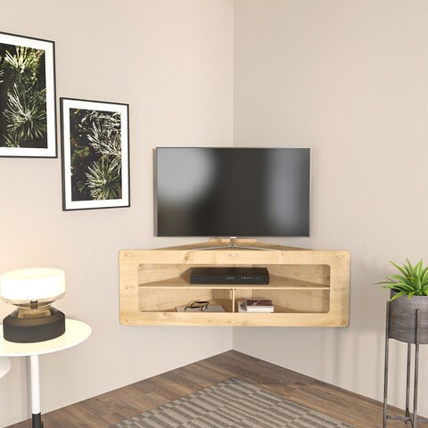 Comoda TV, Zena Home, Sala, 120x40x45cm, 100% PAL melaminat, Stejar