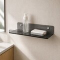 Raft de perete acrilic, Hanah Home, Vivid, 30x10x4 cm, Gri fumuriu