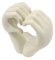 Figurina /sculptura decorativa Love Stons, Mauro Ferretti, 16.5x7x20 cm, polirasina, crem