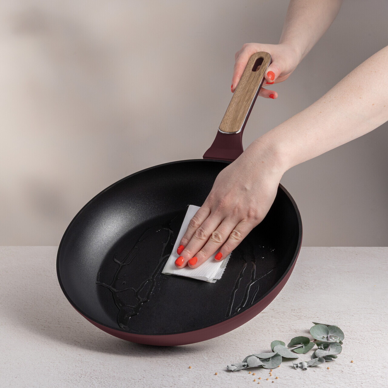 Tigaie Berlinger Haus, Leonardo Nordic, 28 cm, 2.4 L, aluminiu forjat, visiniu mat - imagine 8