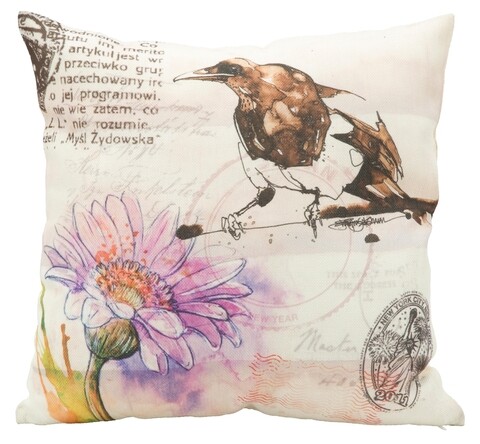 Fata de perna bird -a, mauro ferretti, 40x40 cm, textil, multicolor