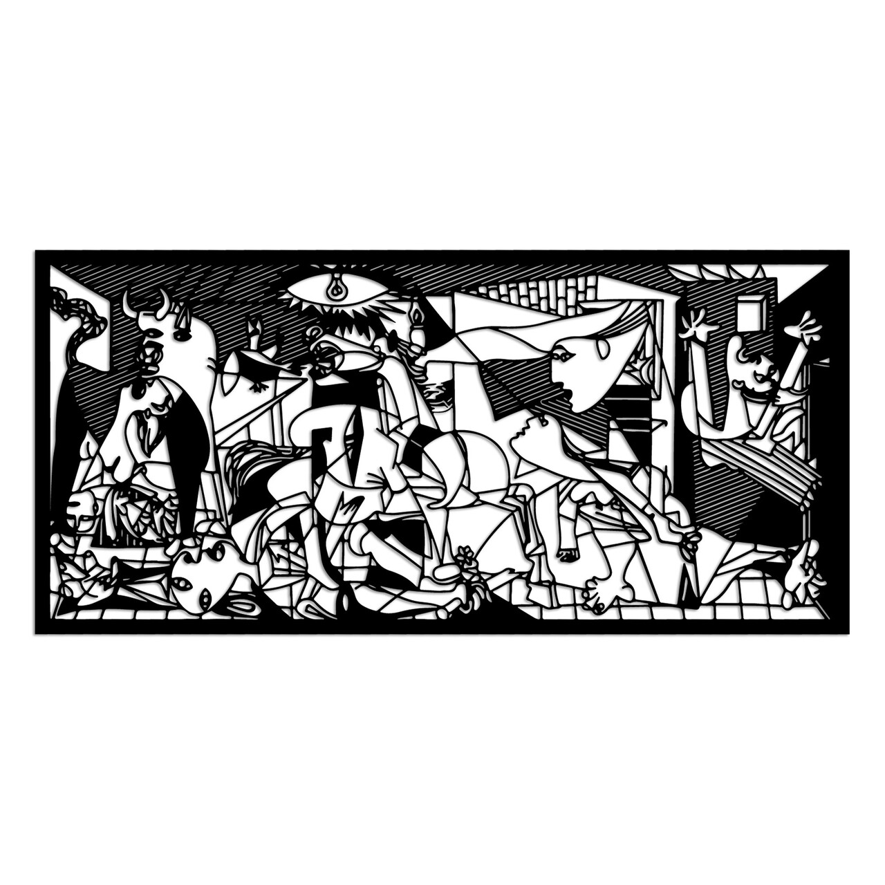 Decoratiune de perete, Pıcassso, Dimensiuni: 85 x 40 cm, Negru - view 4
