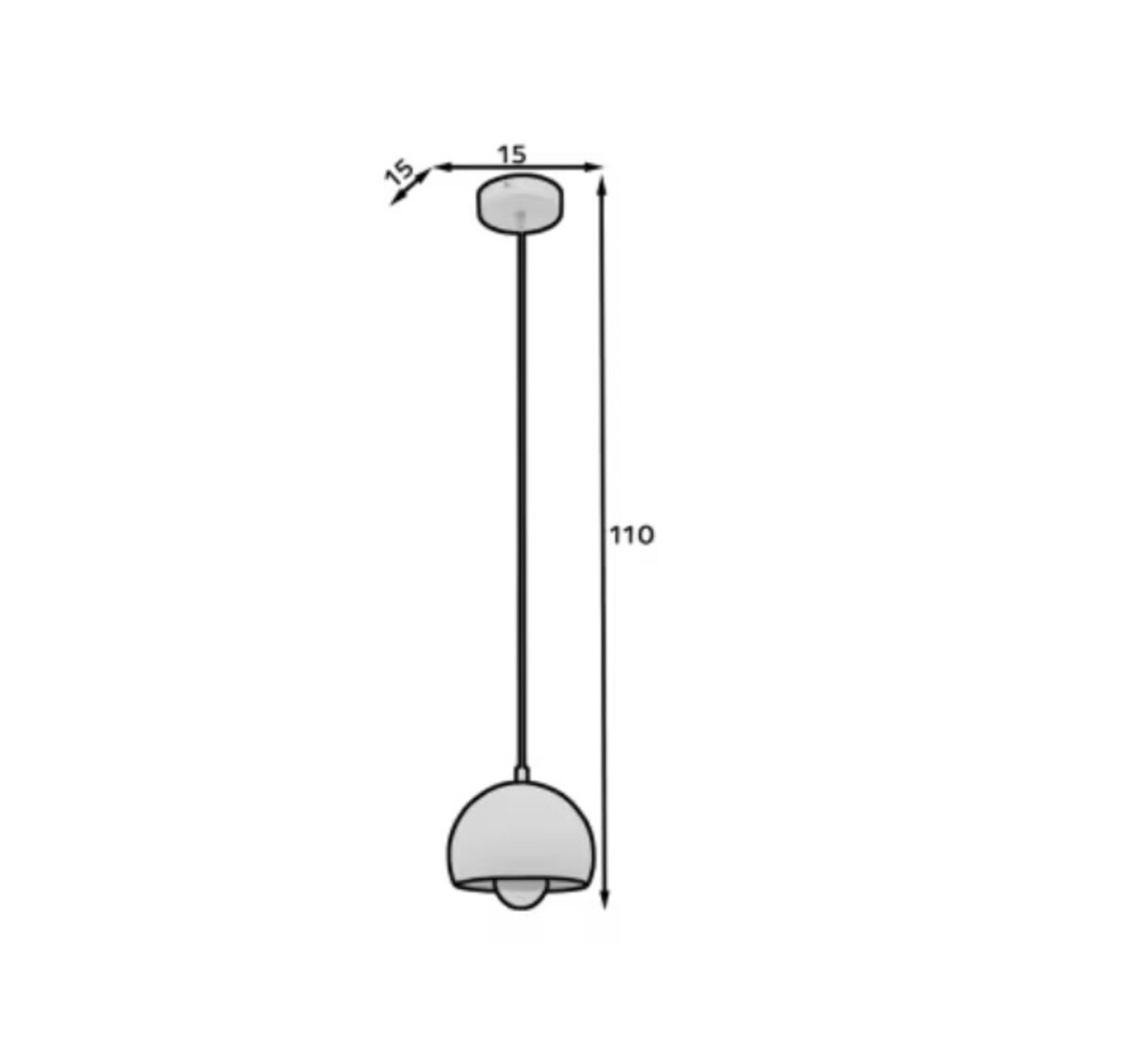 Lustra ELTAP, Callide, 15x110 cm, 1xE27, 15W, otel, alb