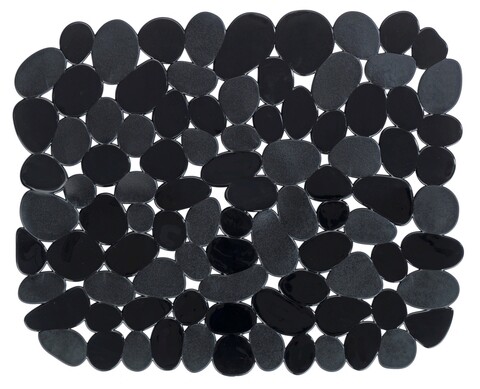 Covoras pentru chiuveta, wenko, kristall stone, 26 x 31 cm, plastic, negru