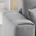 Coltar extensibil stanga 4 locuri ELTAP, LT-03NU, Dalia, 289x190x95 cm, lemn/poliester, gri deschis
