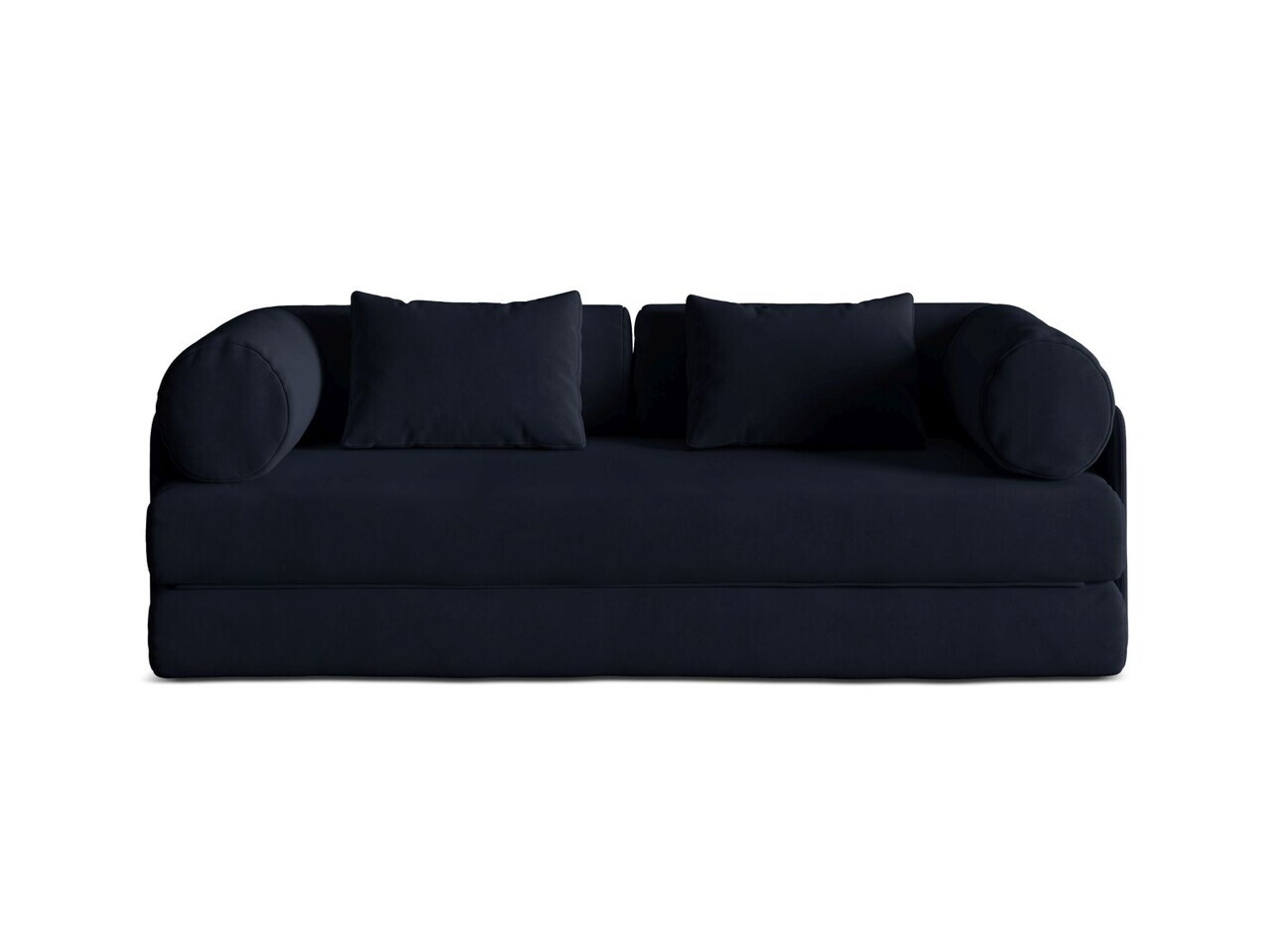 Canapea extensibila 3 locuri, Dreamy, Micadoni Home, 206x95x70 cm, catifea, albastru regal