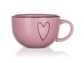 Cana Jumbo, Heart, Banquet, ceramica, 730 ml, roz