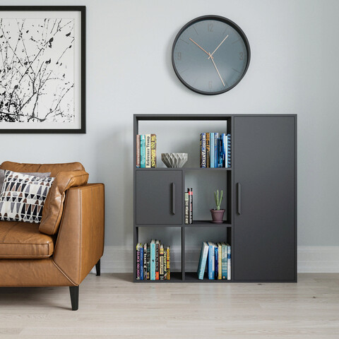 Corp biblioteca, Colman, Ridge, 120x25x123.6 cm, Antracit Colman