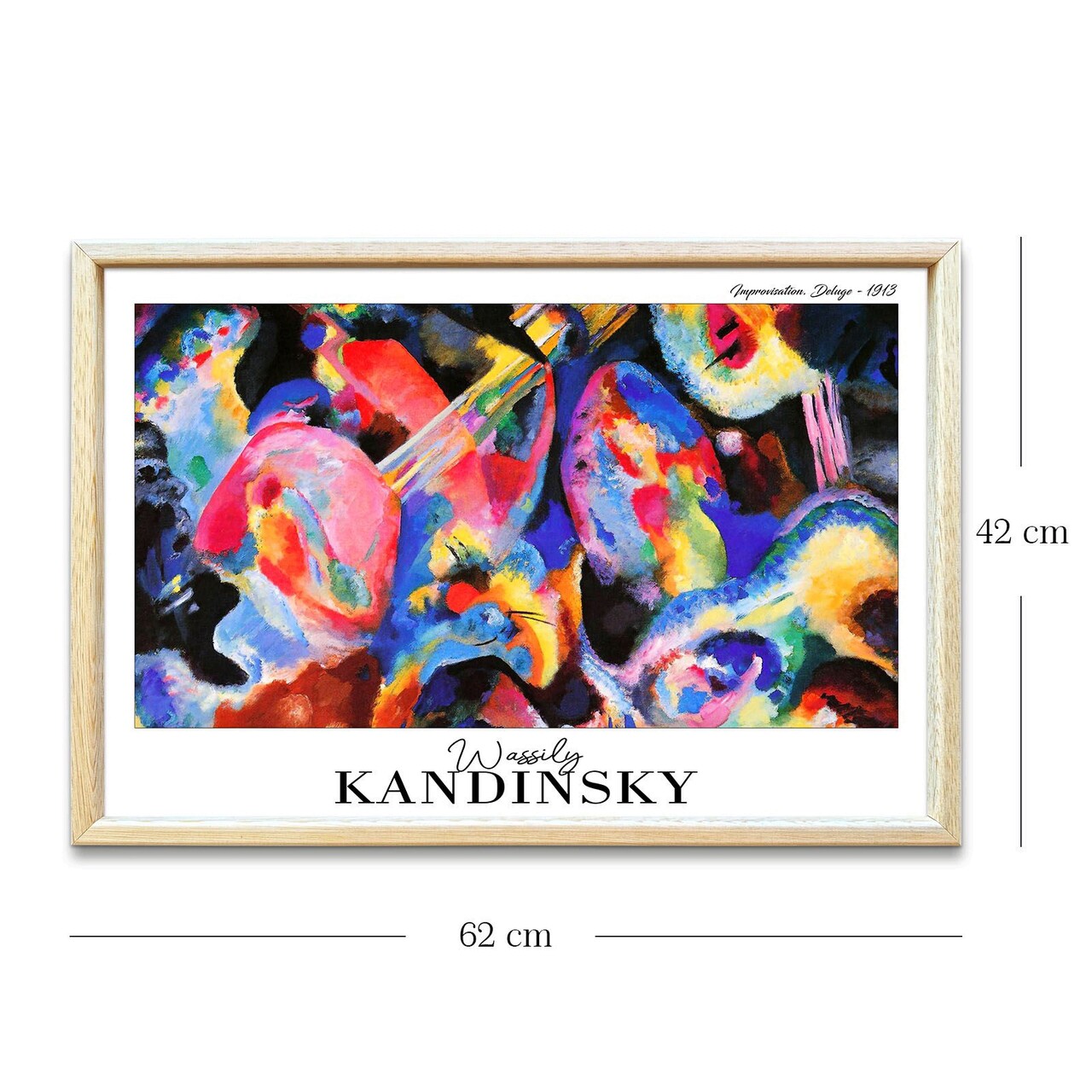 Tablou decorativ, 4262AHSKANDINSKY-016, Fundal: 100% MDF (Grosime: 2,7 mm), Multicolor - view 5