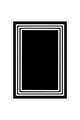 Covor, CLR-0000671-001, 80x100 cm, Poliester, Negru