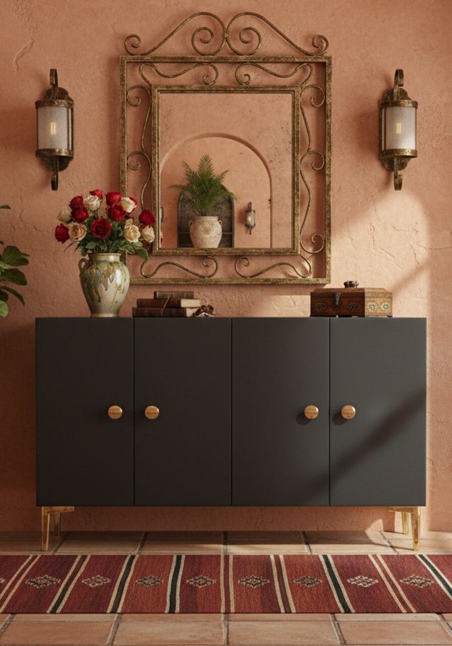 Consola, Hanah Home, Simple 120, 120x75x32 cm, Antracit - view 2