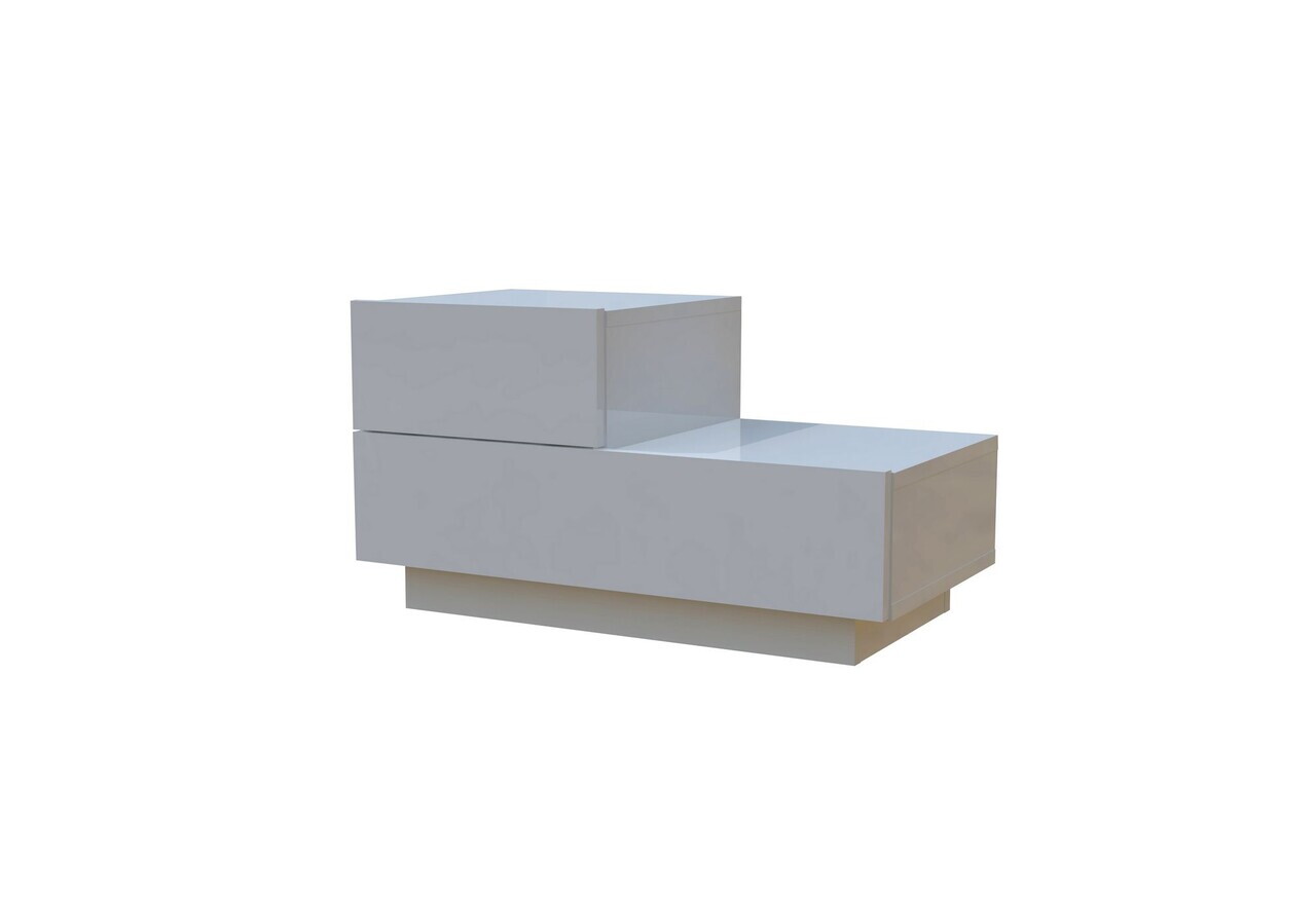 Noptiera, Hanah Home, Kayra, 70x35x38.3 cm, PAL, Alb — imaginea 7