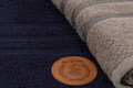 Set prosoape de baie 2 piese, Beverly Hills Polo Club, 411, Bumbac, Gri / Albastru închis