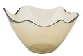 Bol decorativ, Leaf Bordeaux, Mauro Ferretti, 30x18 cm, sticla reciclata