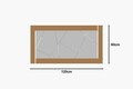 Oglinda decorativa, Siam, Pierre, 60x120x2.2 cm, MDF , Bronz / Alb