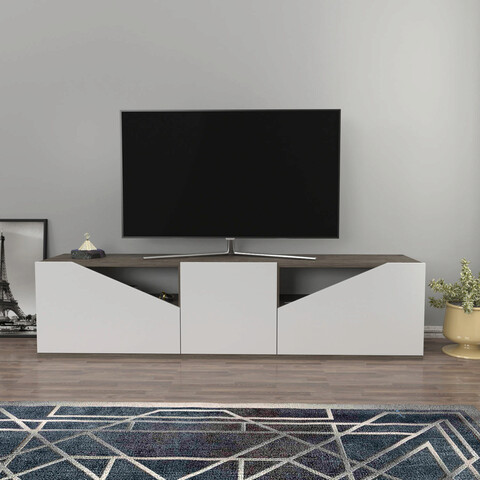 Comoda TV, Retricy, Carson, 160×35.3×40 cm, PAL, Wenge/Alb 160x35.3x40