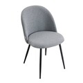 Scaun Ampla, Homla, 56x47x78 cm, metal/poliester, gri deschis