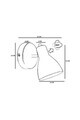 Aplica de perete, Opviq, 534LUN6810, Crom