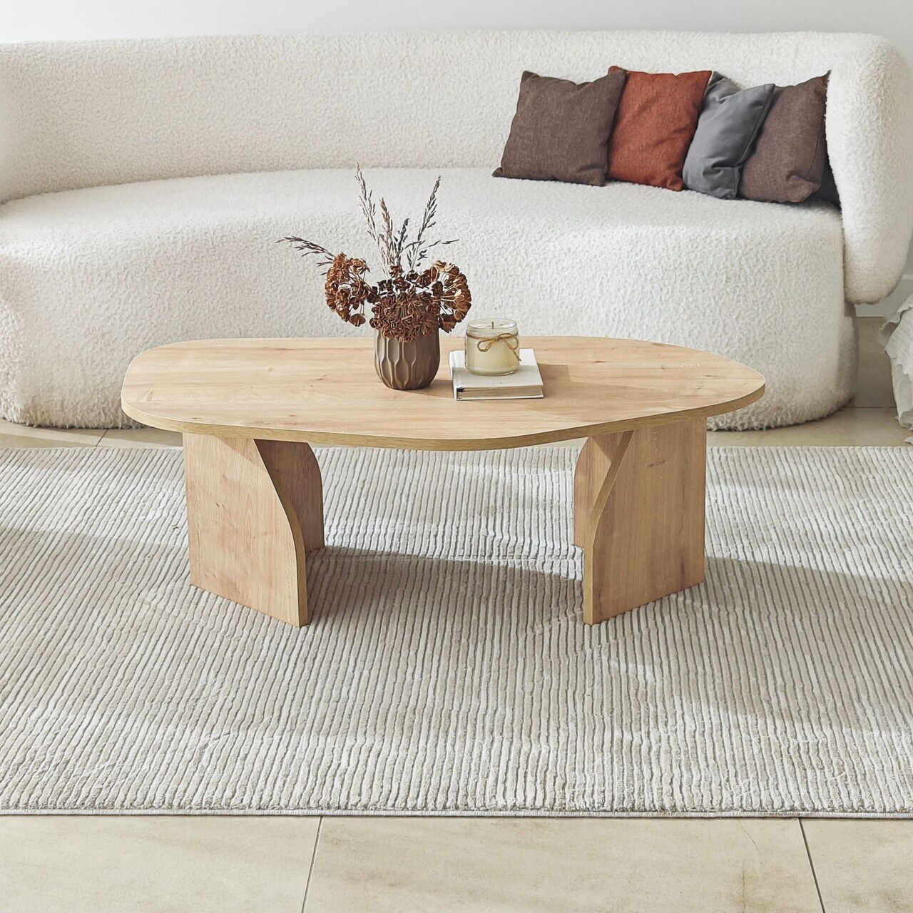 Masuta de cafea, Hanah Home, Nova, 100x35x60 cm, PAL, Maro — imaginea 2