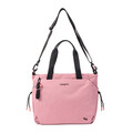 Geanta Satoshi, STRING, Hedgren, 35x14.5x30 cm, poliester, roz/negru