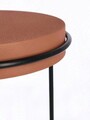 Set 2 masute de cafea Ketaki, Bizzotto, Ø48 x 40.5 cm, otel, blat cu finisaj mat antichizat, bej/teracota
