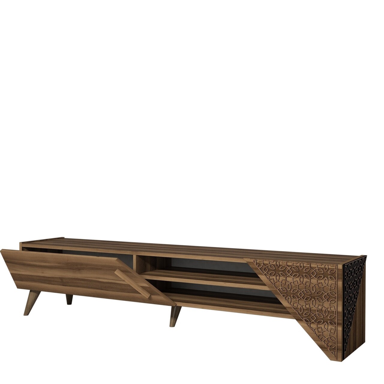 Comoda TV, Hommy Craft, Beril 2, 180x37x40 cm, PAL, Maro
