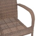 Scaun suprapozabil, Amaya, 56.5 x 63 x 95 cm, otel, maro