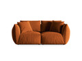 Canapea modulara 3 locuri, Chris-184, Micadoni Home, 220x100x80 cm, catifea, teracota