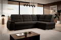 Coltar extensibil dreapta 3 locuri ELTAP, RT-22NU, Sado, 272x192x95 cm, lemn/poliester, maro inchis