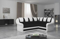 Coltar extensibil dreapta 3 locuri ELTAP, LII-039, Lord II, 243x195x112 cm, lemn/poliester, negru/alb