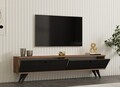 Comoda TV, Puqa Design, Alberi, 160x35x25 cm, PAL, Pin Atlantic / Antracit