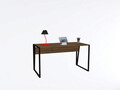 Birou, Puqa Design, Kemer, 140x74x70 cm, PAL, Nuc / Negru