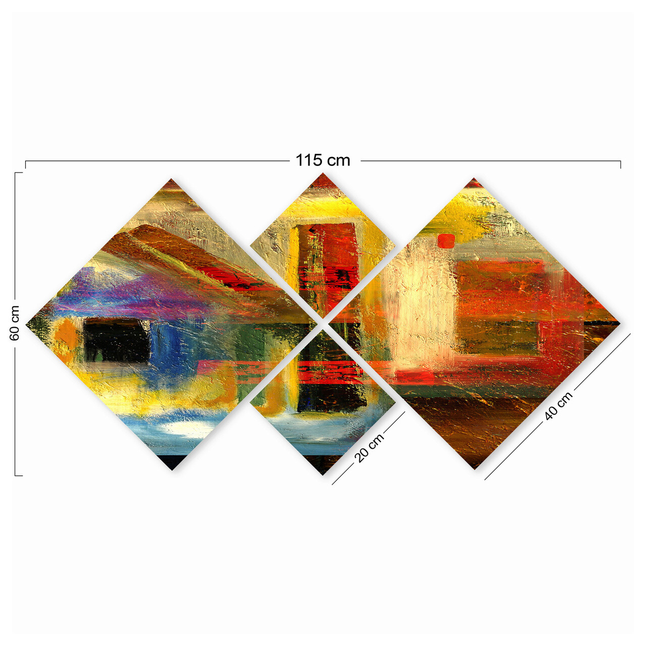 Set 4 tablouri decorative, 4MDF115681849, MDF, Imprimat UV, Multicolor - 2 | YEO