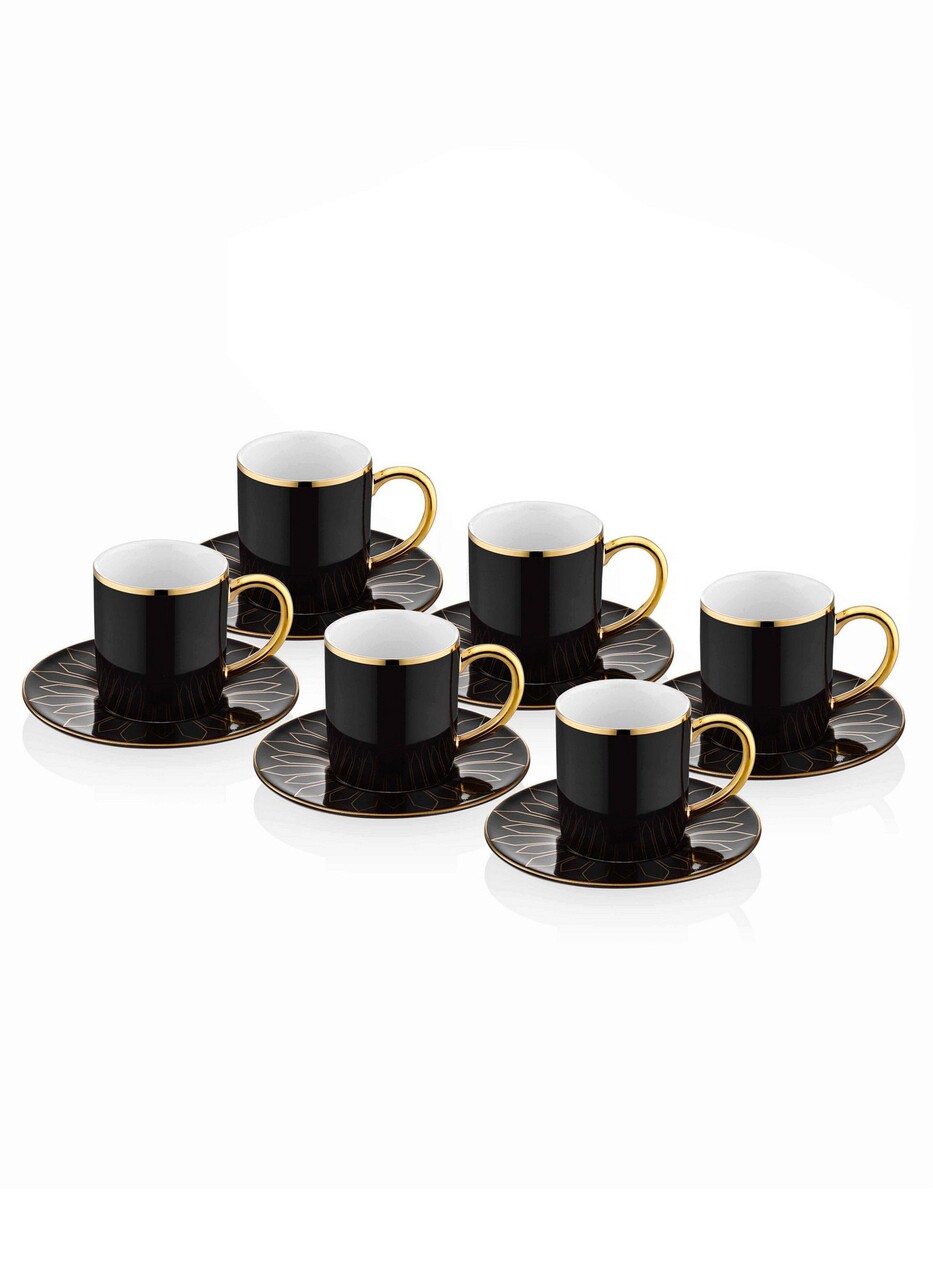 Set cesti de cafea, Mia, 742TMA7541, Sticla, Multicolor