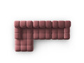 Coltar modular stanga 4 locuri, Bellis-51, Micadoni Home, 282x155x70 cm, catifea, roz