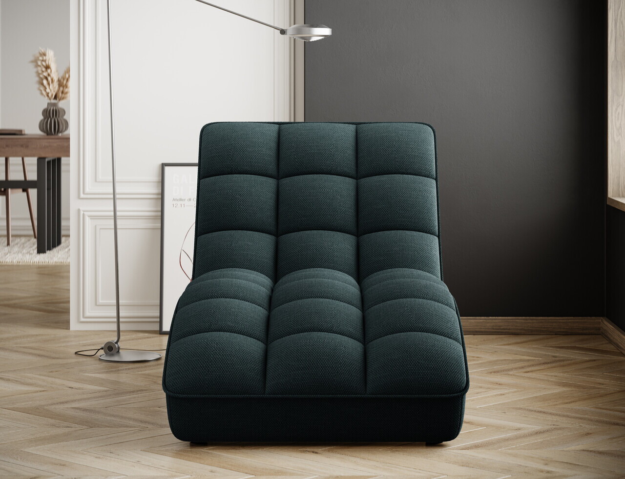 Sezlong living ELTAP, LOR-35RAQ, Loren, 170x85x85 cm, poliester, verde inchis - view 3