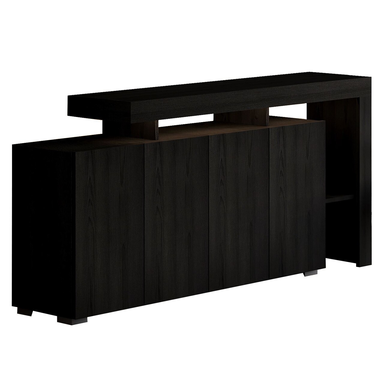 Consola, Hanah Home, Beliz, 170x80x35 cm, Negru - view 6