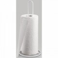 Suport prosoape de bucatarie Household, Metaltex, 32 cm, metal/invelis din plastic LDPE, alb