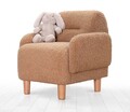 Fotoliu pentru copii, Fluffe, 209FLF1429, Blana artificiala, Maro