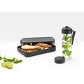 Set caserola pranz si sticla de apa 2 piese, Brabantia, Make&Take, 1.1 L, 500 ml, plastic, gri inchis