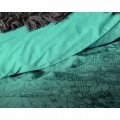 Lenjerie de pat pentru două persoane Maurice Blue, Primaviera Deluxe, 100% bumbac satinat