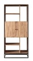 Biblioteca Nartan, Bizzotto, 88x40x194 cm, otel/lemn de sheesham