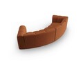 Canapea semirotunda 3 locuri, Lupine, Micadoni Home, BL, 322x135x70 cm, poliester chenille, aramiu