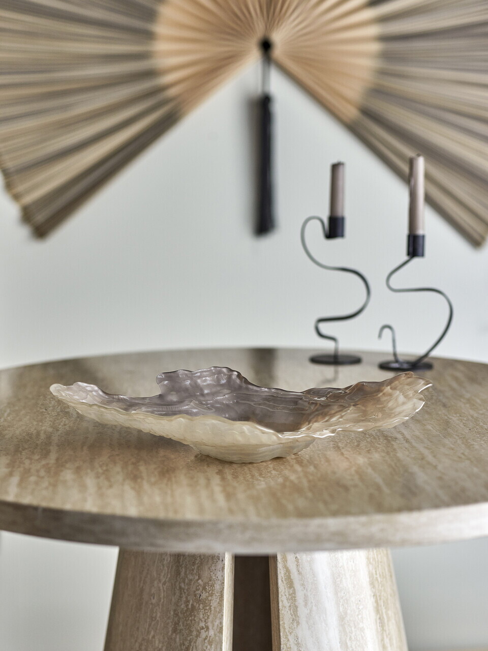 Bol decorativ, Bloomingville, Aiku, 38x29x7 cm, sticla, natural - imagine 7