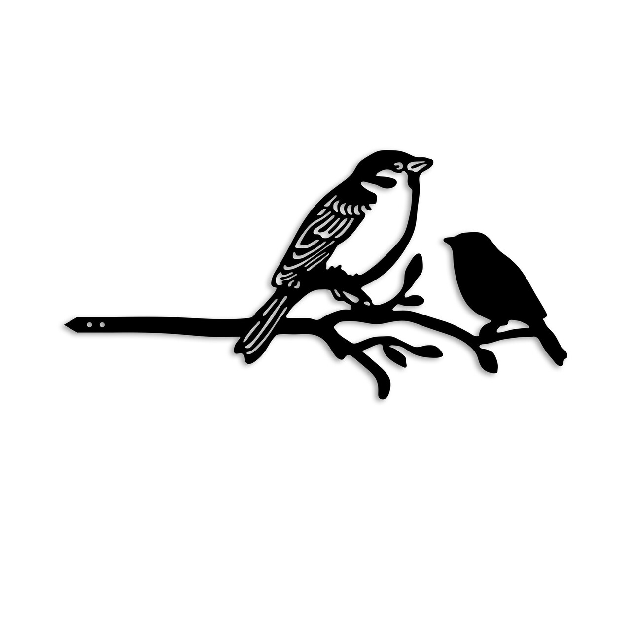 Obiect decorativ de grădină, Bird On The Branch 02, 40x20 cm, Negru - view 4