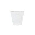 Ghiveci cu farfurie, Tedi, 15 cm, plastic, alb