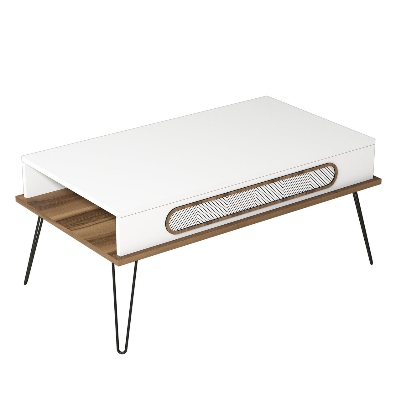 Masuta de cafea Ekol White, Hommy Craft, 105x60x46 cm, alb - 2 | YEO