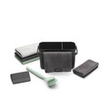 Set oganizator de chiuveta cu accesorii 8 piese, Brabantia, SinkSide, 21.5x11.3x13.4 cm, plastic reciclat, gri inchis