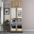 Dulap pentru haine, Minerva, Kale Oak, 90x255x52 cm, PAL, Stejar